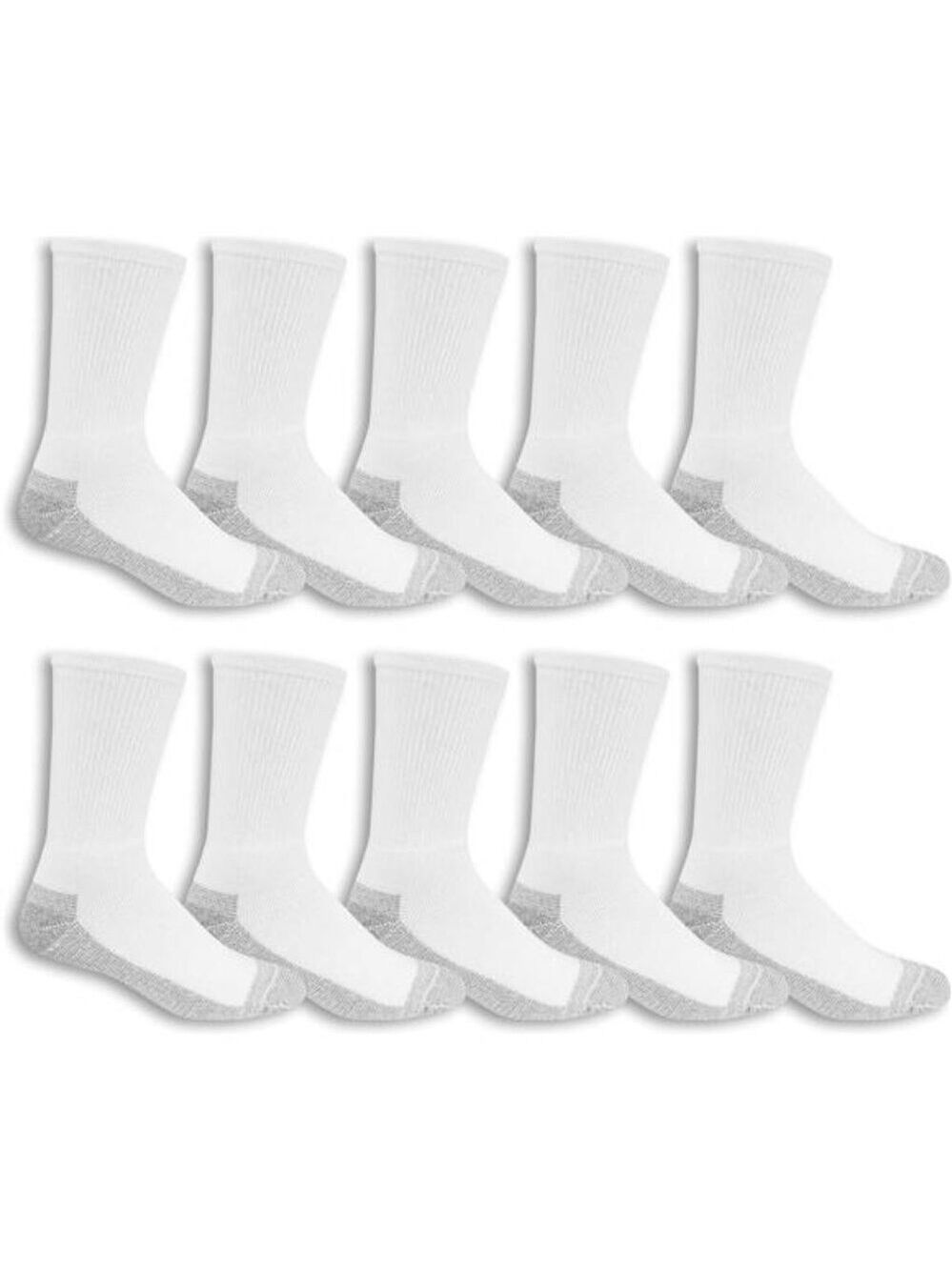 Mens Work Socks Cushioned Crew 10 Pack Heavy Duty Boot Hiking Athletic Performan